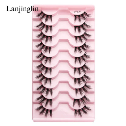 Half Eye Lashes Faux Mink Wispy Fluffy Extensions