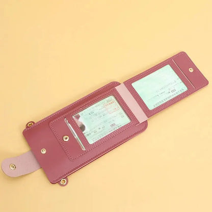Soft Leather Wallets Touch Screen Cell Phone Shoulder Purse