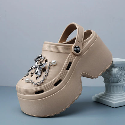 Women's Platform Clogs Summer 2025 Comfortable Slip On Wedge Sandals