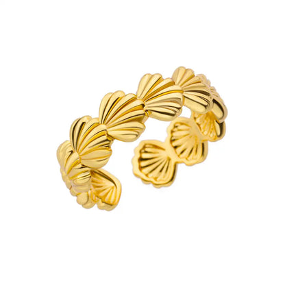 Stainless Steel Luxury Gold Color Rings for Women
