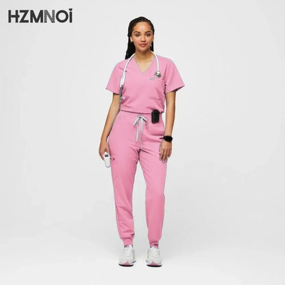 Ladies Scrubs Set Medical Tshirt Pharmacy Women Fashionable Nursing Scrub Overalls Beauty Salon Shirt Nurse Uniform for Hospital
