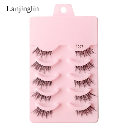 Half Eye Lashes Faux Mink Wispy Fluffy Extensions