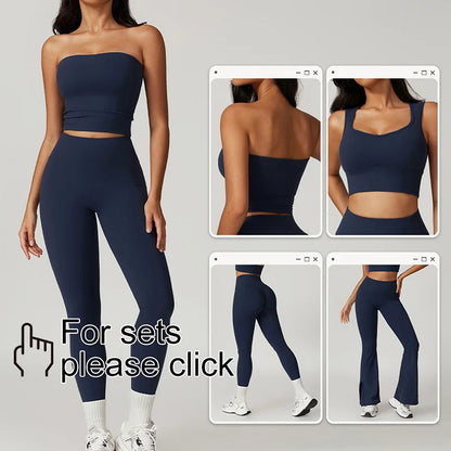 2 Pieces Yoga Suit Women Sexy Tight-Fitting Fitness Sports Set Gym Bra Elasticity High Waist Leggings Female Athletic Wear 8793