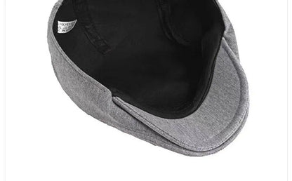 2025 Men berets Fashion Beret  Solid Color Soft Top Casual Beanie Retro Literary Forward Cap Peak Cap Driver Hat Gift
