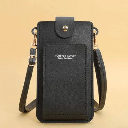 Soft Leather Wallets Touch Screen Cell Phone Shoulder Purse