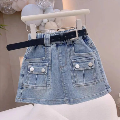 2025 new spring autumn summer Girls Kids T-shirt+short skirt sets comfortable cute baby Clothes Children Clothing