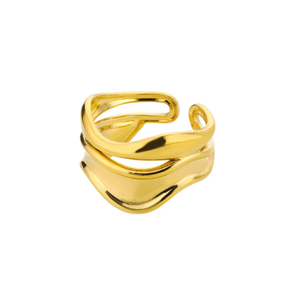 Stainless Steel Luxury Gold Color Rings for Women