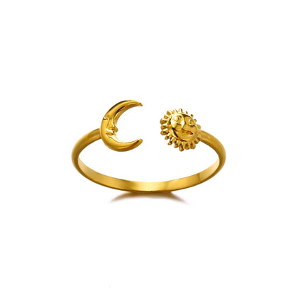 Stainless Steel Luxury Gold Color Rings for Women