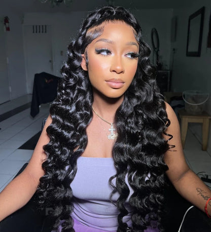 42 40 Inches Curly Wigs 100% Human Hair 13x6 Hd Lace Frontal Wig Brazilian Loose Deep Wave 4x4 Lace Closure Wigs Pre Plucked