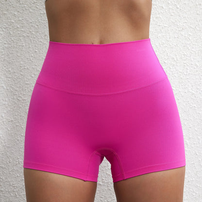 Sexy Solid Color Women Fitness Sport Short High Waist Athletic Yoga Short Leg Cycling Comprehensive Training Jogging Squat Proof