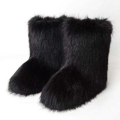Winter Fluffy Mid-calf Boots