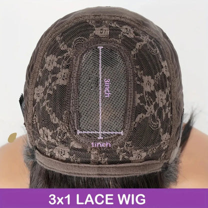 3x1 Middle Part Lace Wig Body Wave Cheap Wigs Full Machine Made Human Hair Wig with Bangs for Women on Clearance Sale Front