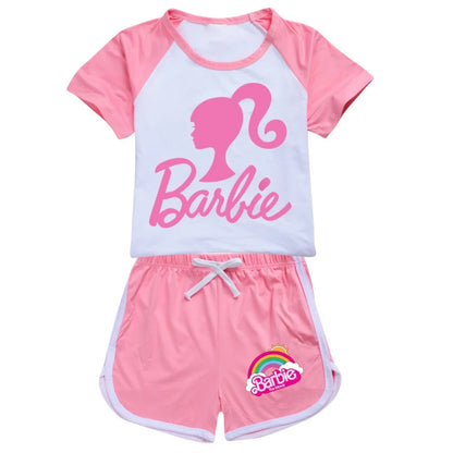Barbie T-shirt And Shorts Sports Suit for Boys and Girls