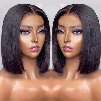 Wear & Go Bob Wig – Straight Glueless Human Hair