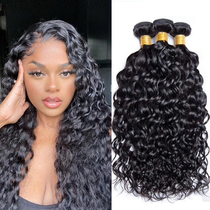 1 Bundle 10-40 Inches Natural Color Brazilian Human Hair Deep Wave Bundles Remy Human Hair Extensions Double Weft Braiding Hair