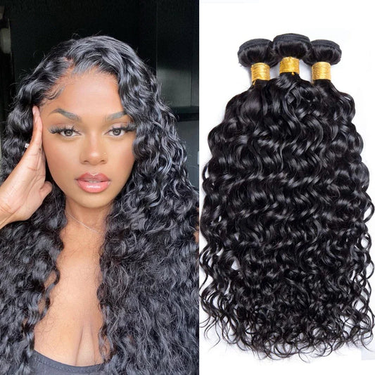 1 Bundle 10-40 Inches Natural Color Brazilian Human Hair Deep Wave Bundles Remy Human Hair Extensions Double Weft Braiding Hair