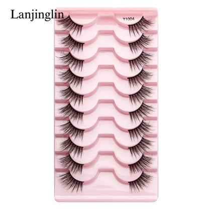 Half Eye Lashes Faux Mink Wispy Fluffy Extensions