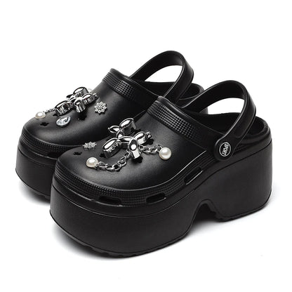 Women's Platform Clogs Summer 2025 Comfortable Slip On Wedge Sandals