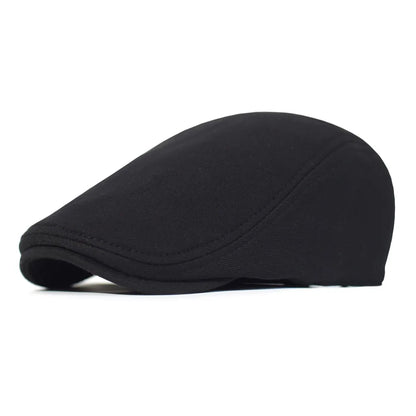 2025 Men berets Fashion Beret  Solid Color Soft Top Casual Beanie Retro Literary Forward Cap Peak Cap Driver Hat Gift